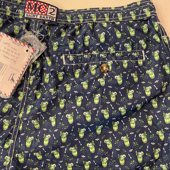 MC2 Saint Barth Mens micro mojito print Swim Shorts - Picture 3 of 5